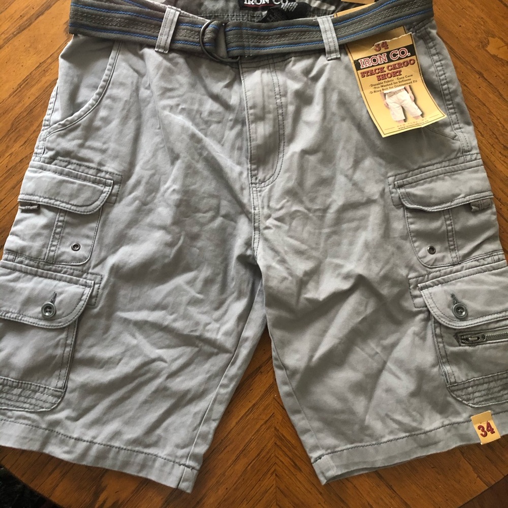 Grey cargo shorts
